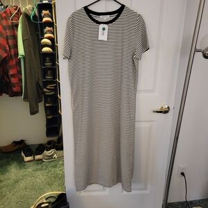 Wishlist Monochrome Striped Midi Dress